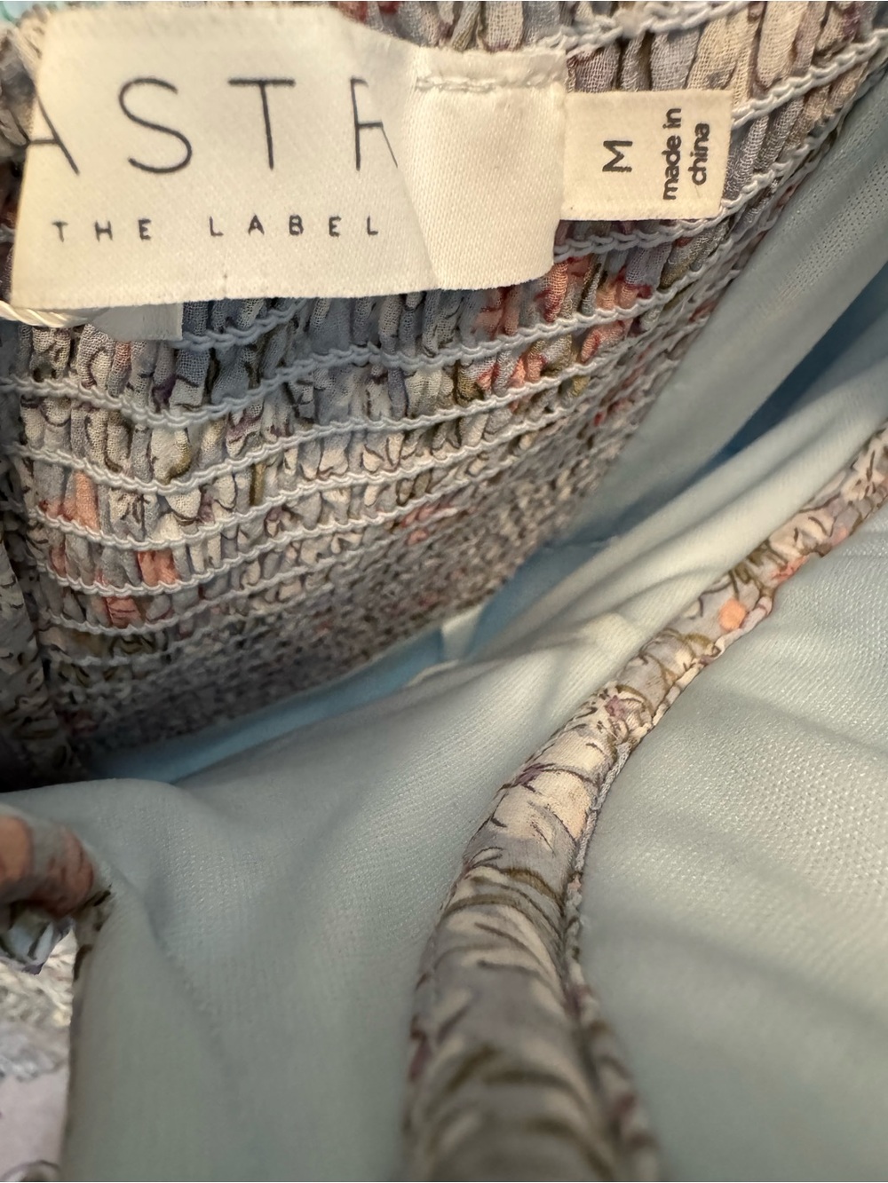 Astr the label Tiered Floral Maxi Dress in Pale Blue Sz Medium NWT - Picture 7 of 9